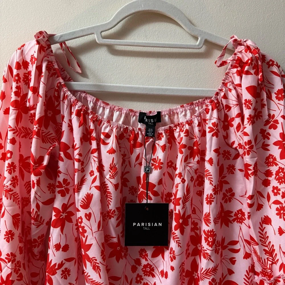 Parisian Tall NWT Off Shoulder Floral Mini Dress - Picture 4 of 12